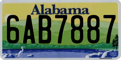 AL license plate 6AB7887
