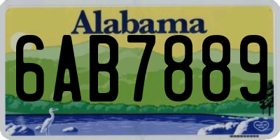 AL license plate 6AB7889