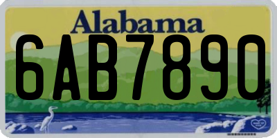 AL license plate 6AB7890