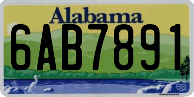 AL license plate 6AB7891