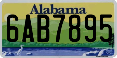 AL license plate 6AB7895