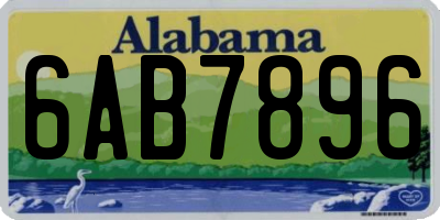 AL license plate 6AB7896
