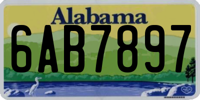 AL license plate 6AB7897