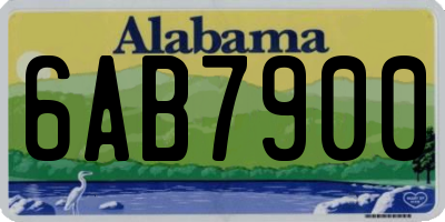 AL license plate 6AB7900