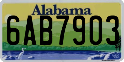 AL license plate 6AB7903