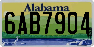 AL license plate 6AB7904