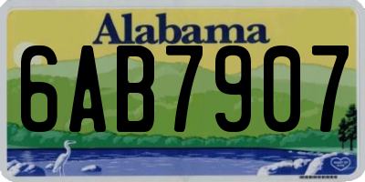 AL license plate 6AB7907