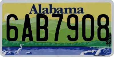 AL license plate 6AB7908