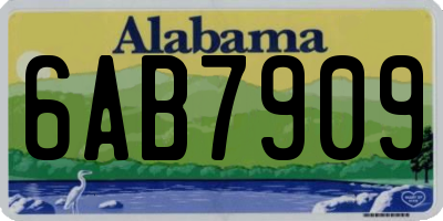 AL license plate 6AB7909