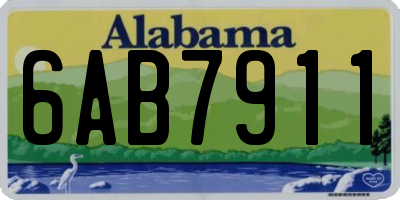 AL license plate 6AB7911