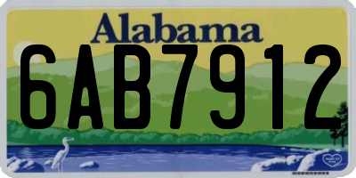 AL license plate 6AB7912