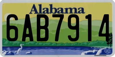 AL license plate 6AB7914