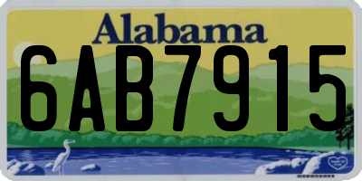 AL license plate 6AB7915