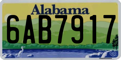 AL license plate 6AB7917