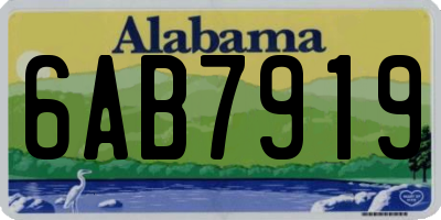 AL license plate 6AB7919