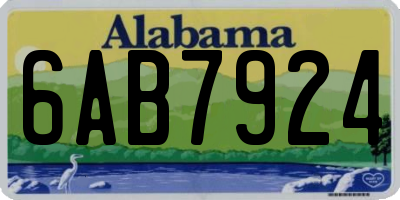 AL license plate 6AB7924