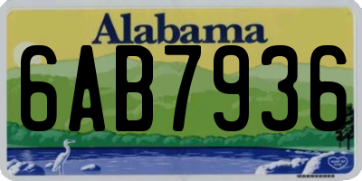 AL license plate 6AB7936