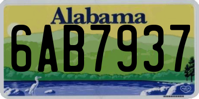 AL license plate 6AB7937