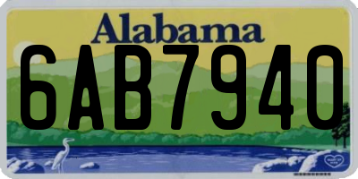 AL license plate 6AB7940