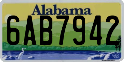 AL license plate 6AB7942