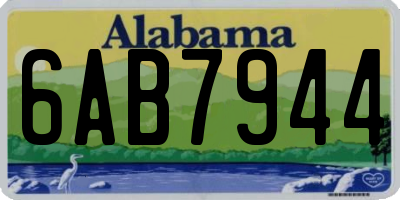AL license plate 6AB7944