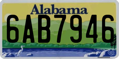 AL license plate 6AB7946