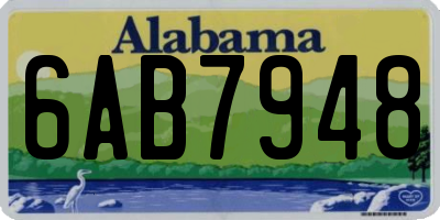 AL license plate 6AB7948