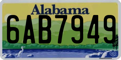 AL license plate 6AB7949