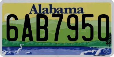 AL license plate 6AB7950