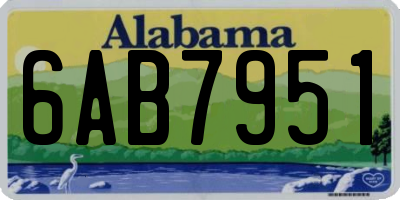 AL license plate 6AB7951