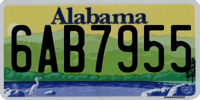 AL license plate 6AB7955