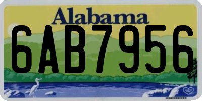 AL license plate 6AB7956