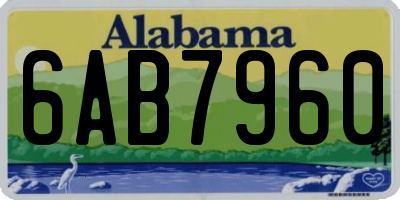 AL license plate 6AB7960