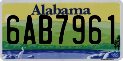 AL license plate 6AB7961