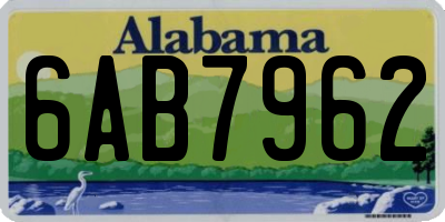 AL license plate 6AB7962
