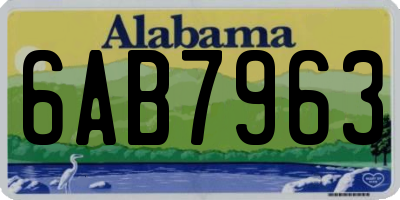 AL license plate 6AB7963