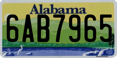 AL license plate 6AB7965