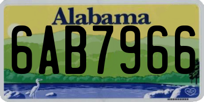 AL license plate 6AB7966