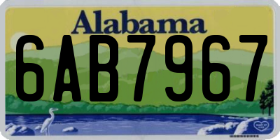 AL license plate 6AB7967
