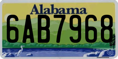 AL license plate 6AB7968