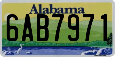 AL license plate 6AB7971
