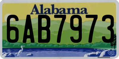 AL license plate 6AB7973