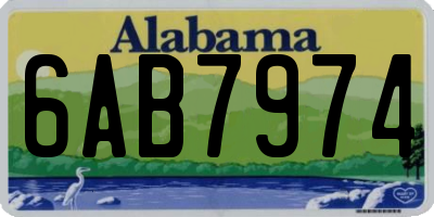 AL license plate 6AB7974
