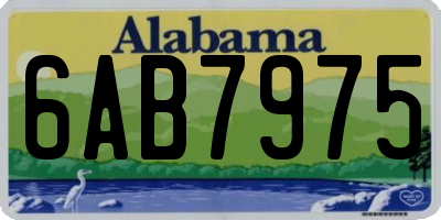 AL license plate 6AB7975
