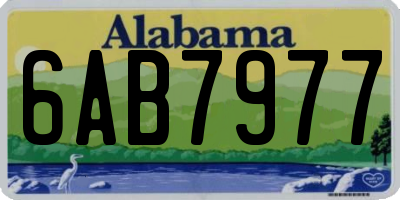 AL license plate 6AB7977