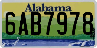 AL license plate 6AB7978