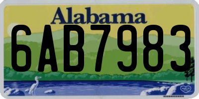 AL license plate 6AB7983