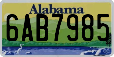 AL license plate 6AB7985