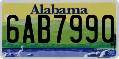 AL license plate 6AB7990