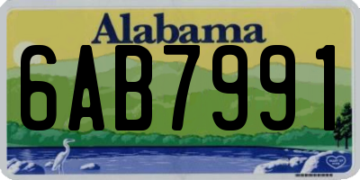 AL license plate 6AB7991